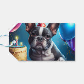 Frenchie Birthday Bash: Een echte Franse bulledog Cadeaulabel (Achterkant Horizontaal)