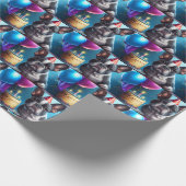 Frenchie Birthday Bash: Een echte Franse bulledog Cadeaupapier (Hoek)