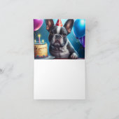 Frenchie Birthday Bash: Een echte Franse bulledog Kaart (Binnen)