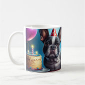 Frenchie Birthday Bash: Een echte Franse bulledog Koffiemok (Links)