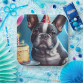Frenchie Birthday Bash: Een echte Franse bulledog Papieren Bordje (Feest)