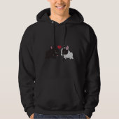 Frenchie Black en White Frenchie Family French Bu Hoodie (Voorkant)