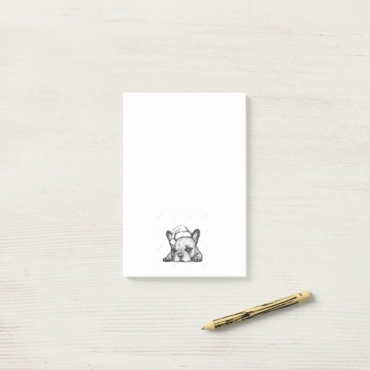 Frenchie Bulldog Postit Post-it® Notes (Op bureau)