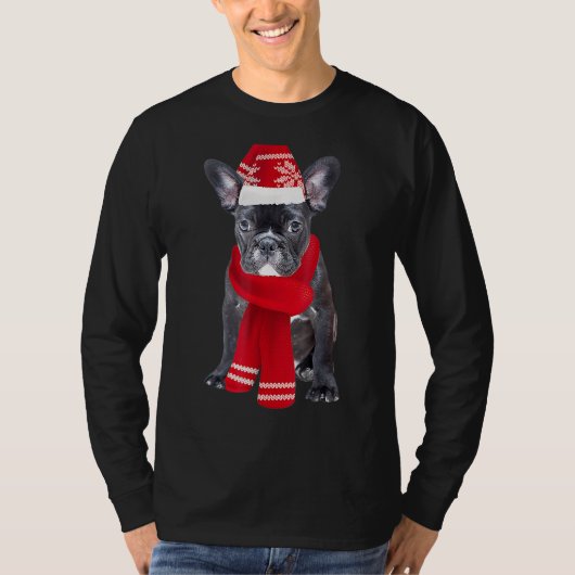 Frenchie Bully Kerstmis Dog Ugly Kerstmis Frans T-shirt (Voorkant)