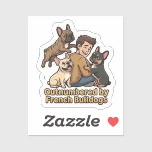 Frenchie Chaos Grappige Franse Bulldog Hond Liefhe Sticker
