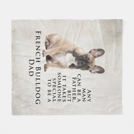 Frenchie Dad Fleece Blanket (Voorkant (Horizontaal))