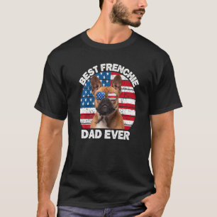Frenchie Dad French Bulldog Eigenaar op 4 juli T-shirt