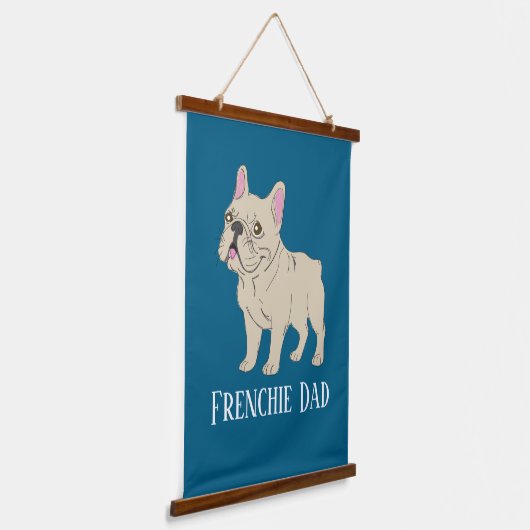 Frenchie Dad Hangend Wandkleed (Gebogen)