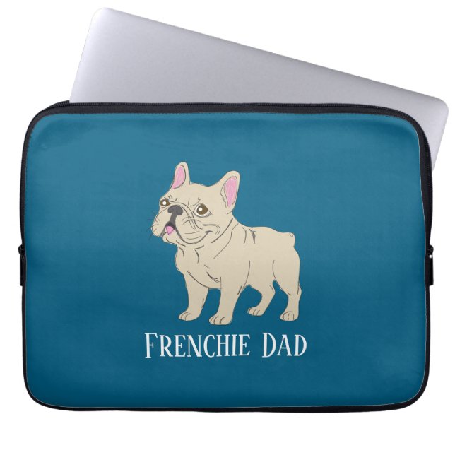 Frenchie Dad Laptop Sleeve (Voorkant)