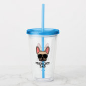Frenchie Dad Light Fawn French Bulldog Acryl Drinkbeker (Voorkant)
