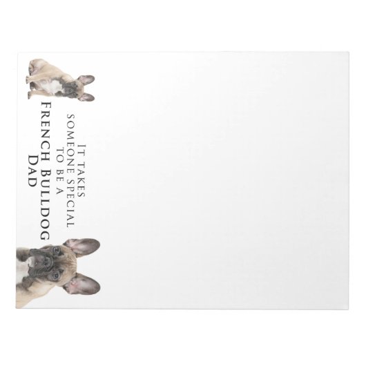 Frenchie Dad Notepad Notitieblok (Voorkant)