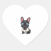 Frenchie De Heren Kopie (4) Hart Sticker (Voorkant)