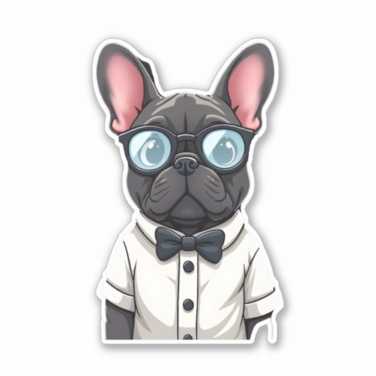 Frenchie De Heren Kopie (6) Sticker (Voorkant)