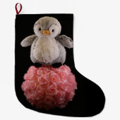 Frenchie de Penguin Stocking Grote Kerstsok (Voorkant)