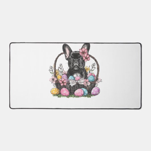 Frenchie Dog Easter Frenchie Dog Eggs Artwork T-Sh (Recto)
