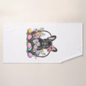 Frenchie Dog Easter Frenchie Dog Eggs Artwork T-Sh (Serviette de bain)
