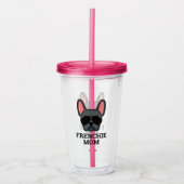 Frenchie Dog mam Blue French Bulldog Acryl Drinkbeker (Voorkant)
