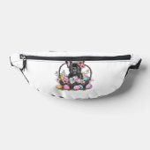 Frenchie Dog Pasen Frenchie Dog Eieren Kunst T-Shi Heuptasje (Liggend)