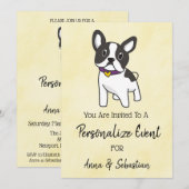 *~* Frenchie Franse Bulldog Evenement Mooie Uitnod Kaart (Voorkant / Achterkant)