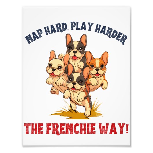 Frenchie French Bulldog Dog Foto Afdruk (Voorkant)