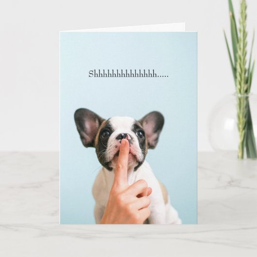 Frenchie French Bulldog Funny Denking of You Kaart (Voorkant)