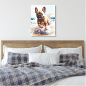 Frenchie French Bulldog Gift Canvas Afdruk (Insitu (Slaapkamer))