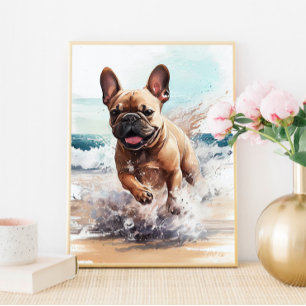 Frenchie French Bulldog Gift Wall Art afdrukken Poster