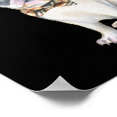 Frenchie French Bulldog plaid bow-stropdas Honden Poster (Hoek)