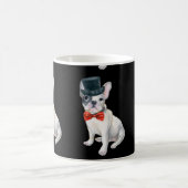 Frenchie French Bulldog Top Hat red bow stropdas H Koffiemok (Center)