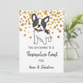 *~* Frenchie French Cute Bulldog Uitnodiging (Staand voorkant)
