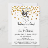 *~* Frenchie French Cute Bulldog Uitnodiging (Achterkant)