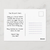 Frenchie Frosty Bliss  Briefkaart (Achterkant)