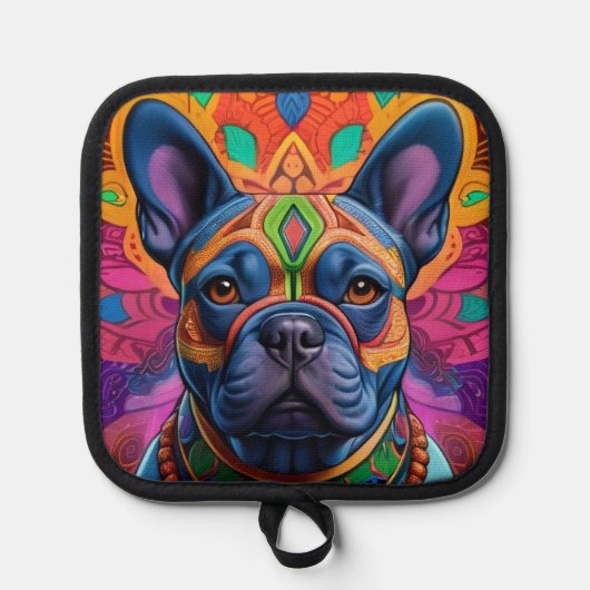 Frenchie Fun Birthday Fantasy Pannenlap (Voorkant)