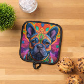 Frenchie Fun Birthday Fantasy Pannenlap (Top down)