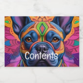 Frenchie Fun Voedselcontainer Etiket (Enkel label)