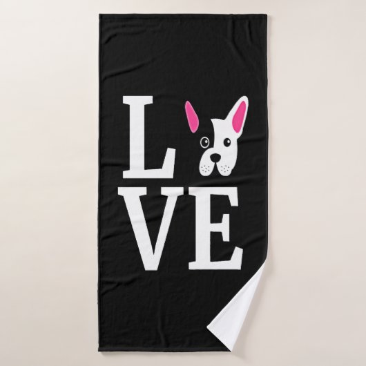 Frenchie Gift | Aimer French Bulldog Cadeau (Serviette de bain)