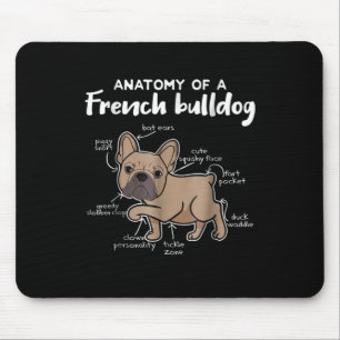 Frenchie Gift Anatomie van een Franse bulledog G Muismat