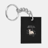 Frenchie Gift | Anatomie van een Franse hond Sleutelhanger (Voorkant Links)
