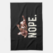 Frenchie Gift | Franse Bulldog Nope. Theedoek (Verticaal)