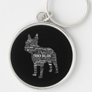 Frenchie Gift Ik hou van mijn Franse Bull Dog Sleutelhanger