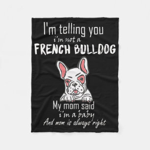 Frenchie Gift   Ik zeg je dat ik geen Fransman ben Fleece Deken