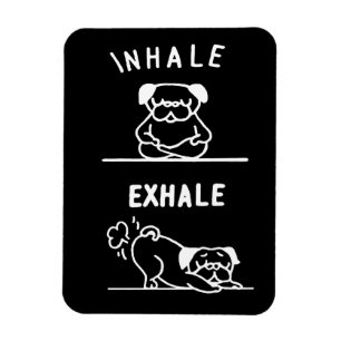 Frenchie Gift   Inhale Exhale French Bulldog Magneet