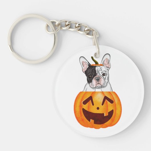 Frenchie Halloween Sleutelhanger (Voorkant)