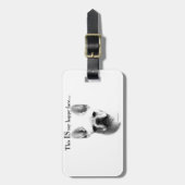 Frenchie Happy Face Bagagelabel (Voorkant verticaal)