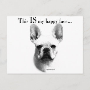 Frenchie Happy Face Briefkaart
