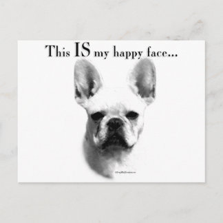 Frenchie Happy Face Briefkaart