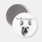 Frenchie Happy Face Magneet (Voorkant / Achterkant)