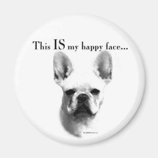 Frenchie Happy Face Magneet (Voorkant)