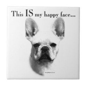Frenchie Happy Face Tegeltje