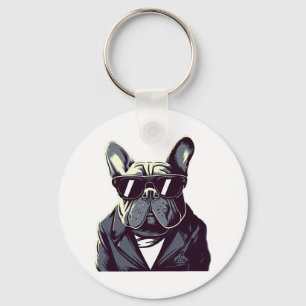 Frenchie Het Feest Man Sleutelhanger